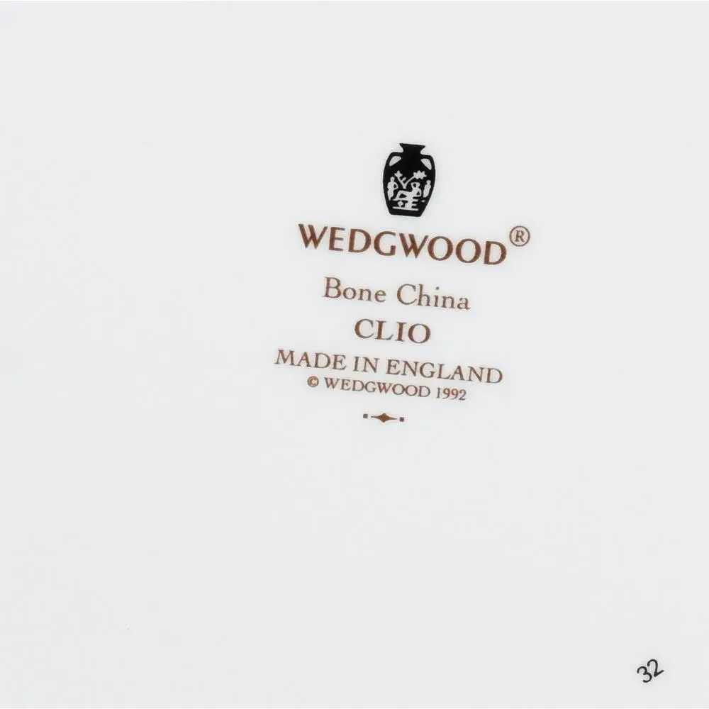 Wedgwood Dinner ware Bone China Clio Black & Gold Rim 10